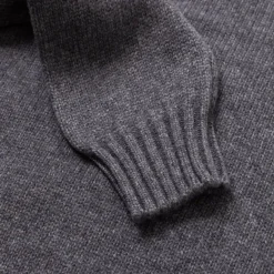 Fedeli Exclusively For Michael Jondral: Flannel Gray Turtleneck Sweater Made