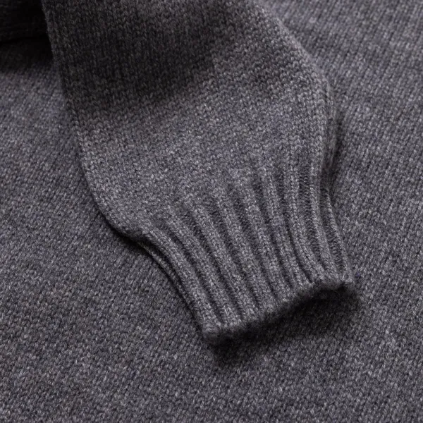 Fedeli Exclusively For Michael Jondral: Flannel Gray Turtleneck Sweater Made
