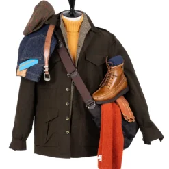 Justo Gimeno Field Jacket "Travis" In Waxed Tec Cotton