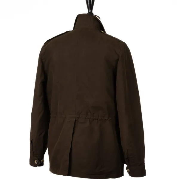 Justo Gimeno Field Jacket "Travis" In Waxed Tec Cotton