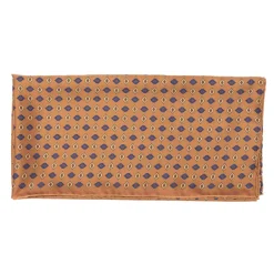 Cesare Attolini Foulard Neckerchief "Cornici Barocche" In Pure English Silk