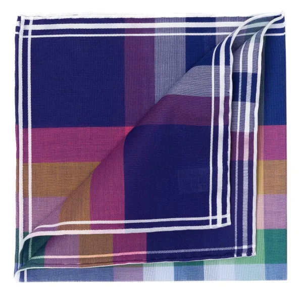 Simonnot-Godard Giverny Satin Pocket Square Made Of Pure Cotton