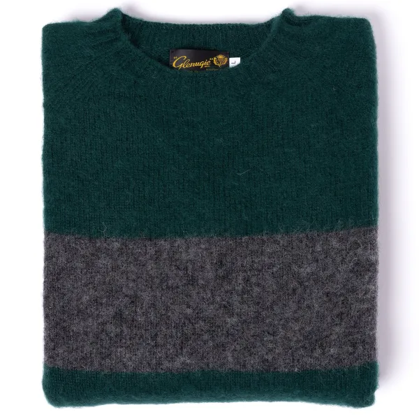 Glenugie Exclusive X Mj: Pure Wool Sweater "College Stripe Jumper" - C
