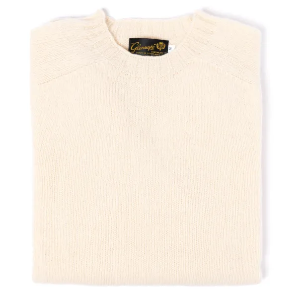 Glenugie X Mj: Pure Wool Round Jumper Sweater - Pure Soft Shetland