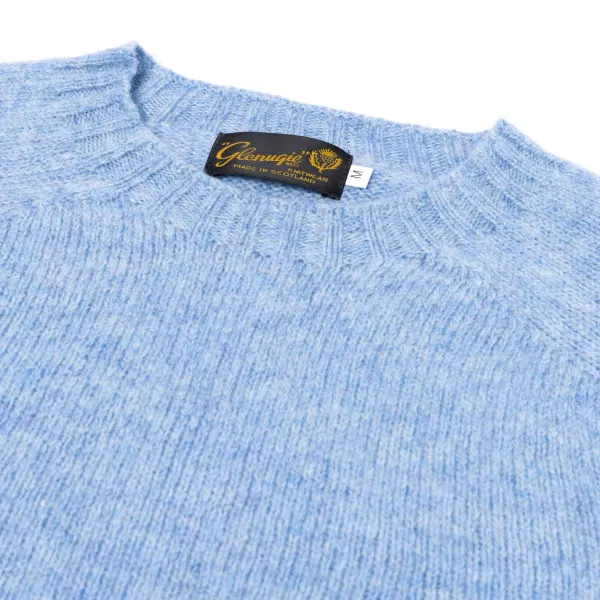 Glenugie X Mj: Pure Wool Round Jumper Sweater - Pure Soft Shetland