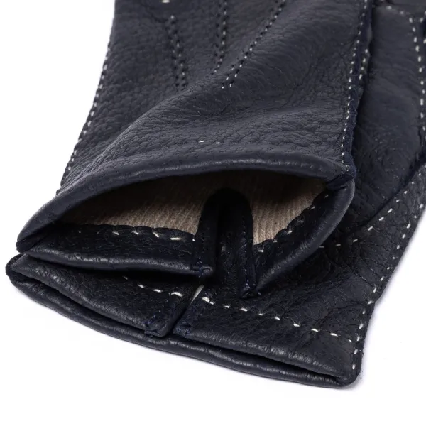 Thomas Riemer Wien Glove "Auersperg" Peccary Leather With Cashmere Lining - Hand Sewn