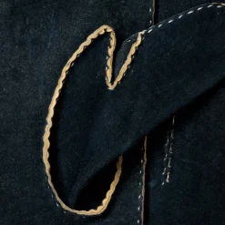 Thomas Riemer Wien Gloves "Offizier" Made Of Blue Deerskin