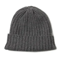 Fedeli Gray Knitted Cap Made Of Cashmere