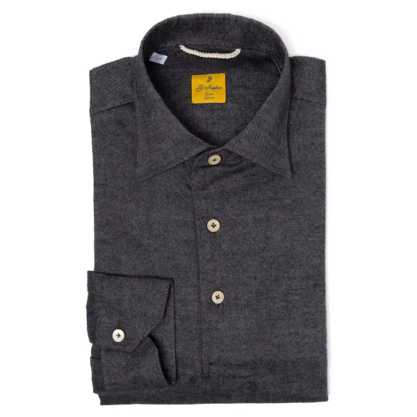 G. Inglese Gray-Blue Polo Shirt "Mastroianni" Made Of Pure Cotton - Han