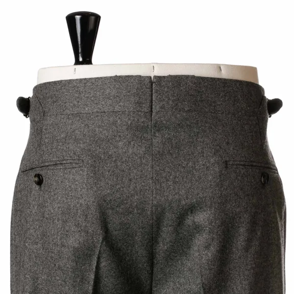 Cesare Attolini Grey Suit "Flanella Pipi" Made Of English Wool By Fox Brother'S - Pure