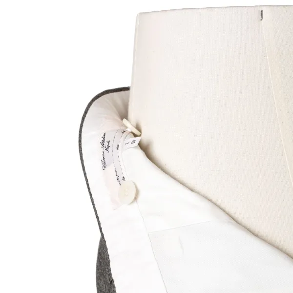 Cesare Attolini Grey Suit "Flanella Pipi" Made Of English Wool By Fox Brother'S - Pure