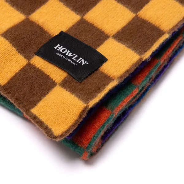 Howlin ' Scarf "Checkerboard Scarf" From Scottish Wool