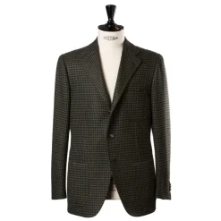 Cesare Attolini Jacket "Houndstooth" Made Of Pure Merino Wool By Fox Brother'S - Pure