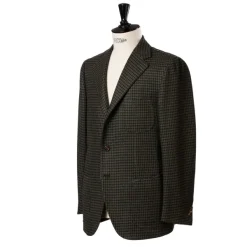 Cesare Attolini Jacket "Houndstooth" Made Of Pure Merino Wool By Fox Brother'S - Pure