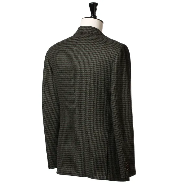 Cesare Attolini Jacket "Houndstooth" Made Of Pure Merino Wool By Fox Brother'S - Pure