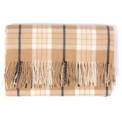 Joshua Ellis X Mj: Plaid Blanket "New Home Plaid" In Lambswool And Alp