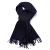 Joshua Ellis X Mj: Ripple Plain Stole Scarf In Pure Scottish Cashmere