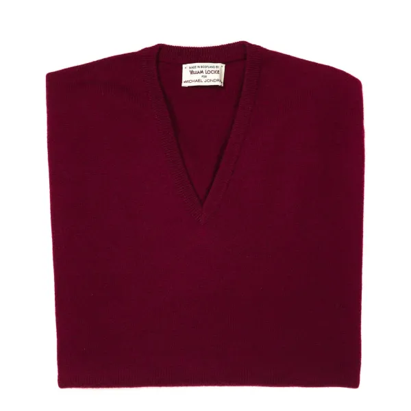 William Lockie Jumper "Oxton Vee" Made From Fine Scottish 1 Ply Cashmere