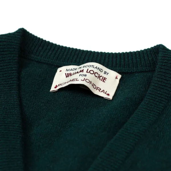 William Lockie Jumper "Oxton Vee" Made From Fine Scottish 1 Ply Cashmere