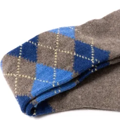 Sozzi Knee Sock "Argyle" From A Cashmere Blend