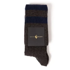 Sozzi Knee Sock "College Stripe" Made Of A Cashmere Mix