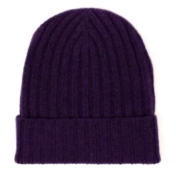 William Lockie Knitted Hat "Ribbed Hat" Made Of Pure Lambswool - 4 Ply