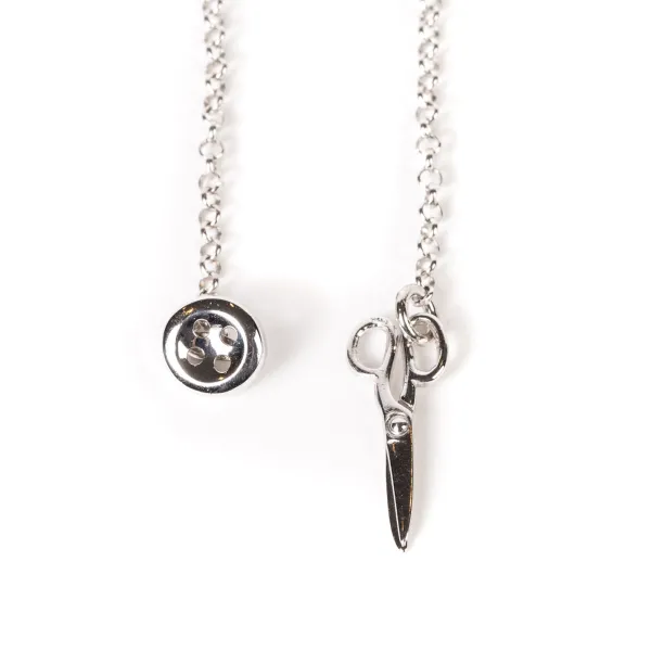 Barbarulo Napoli Lapel Chain "Sartorial Scissor" Made Of Sterling Silver - Purely Handc