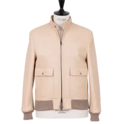 Rifugio Leather Jacket "New Luxury Bomber" From Grown Lambskin - Handmade