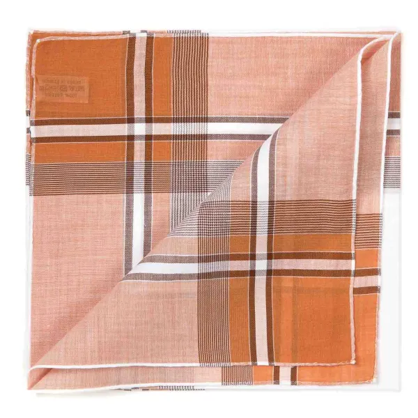 Simonnot-Godard Light Brown Handkerchief "Positano" Made From Pure Cotton
