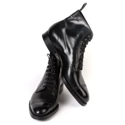 Saint Crispin's Limited Edition - Boot "Toe Cap Derby American" Made Of Original Horween Shell Cordovan