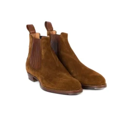 Saint Crispin's Limited Edition: Boot "Urban Rodeo" Made Of Tobacco Brown Suede Leathe