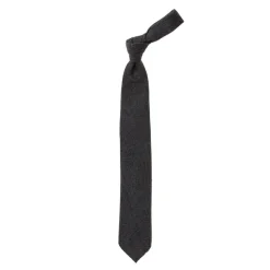 Cesare Attolini Limited Edition: Dunkelgrau Melangierte Krawatte Aus Reiner Wolle - Ha
