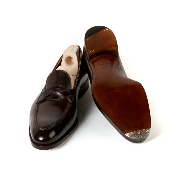 Saint Crispin's Limited Edition: Loafer "Curved Strap" Made Of Original Horween Shell Cordovan