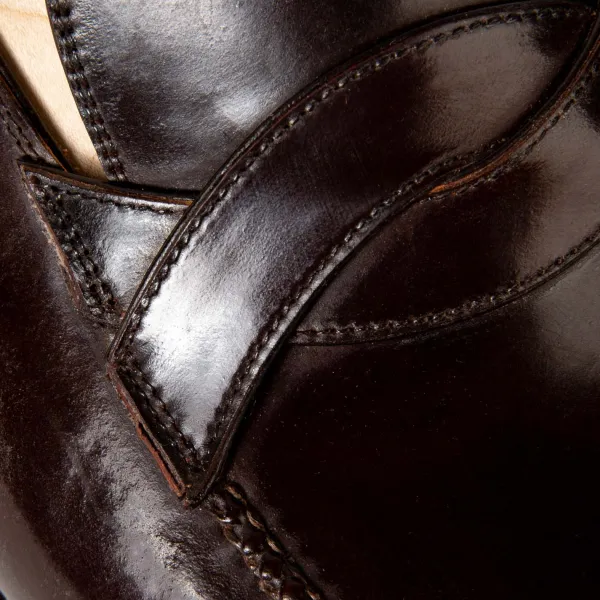 Saint Crispin's Limited Edition: Loafer "Curved Strap" Made Of Original Horween Shell Cordovan