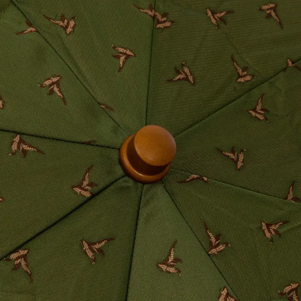 Maglia Limited Edition: Pocket Umbrella "Flying Ducks" With Ash Wood Handle