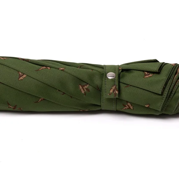 Maglia Limited Edition: Pocket Umbrella "Flying Ducks" With Ash Wood Handle