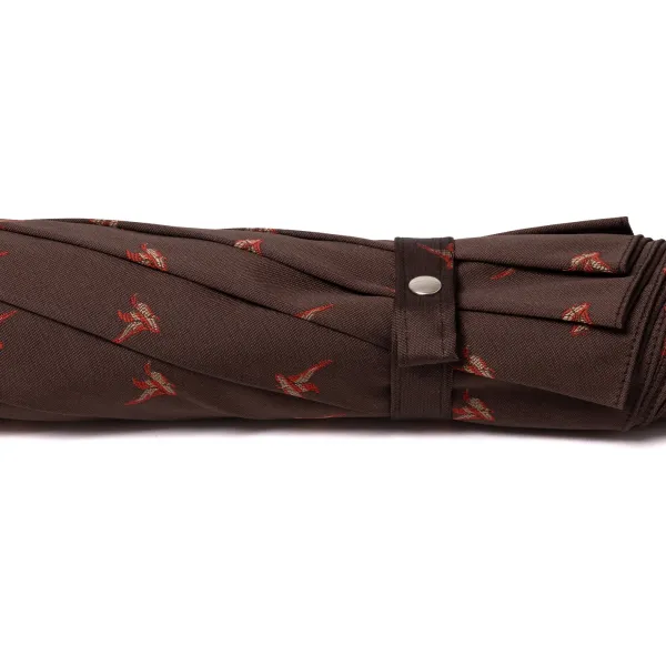 Maglia Limited Edition: Pocket Umbrella "Flying Ducks" With Ash Wood Handle
