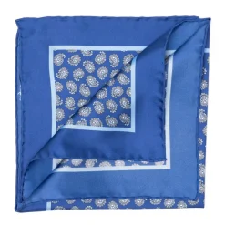 Cesare Attolini Limited Edition: Pure Silk Pocket Square "Paisley Danzante" - Handroll