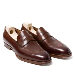 Saint Crispin's Loafer "Dress Penny" Made Of Brown Calf Leather - Entirely H