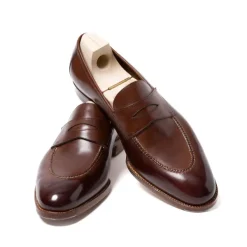 Saint Crispin's Loafer "Dress Penny" Made Of Brown Calf Leather - Entirely H