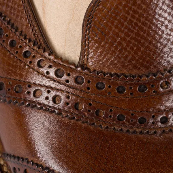 Saint Crispin's Loafer "Scotsman" Made Of Medium Brown Calfskin "Russian Calf" - Purel