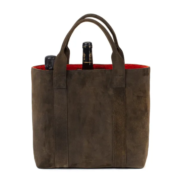Thomas Riemer Wien Mj Exclusive: Bottle Bag "Cuvee" Made Of Forest Green Goatskin - Handm