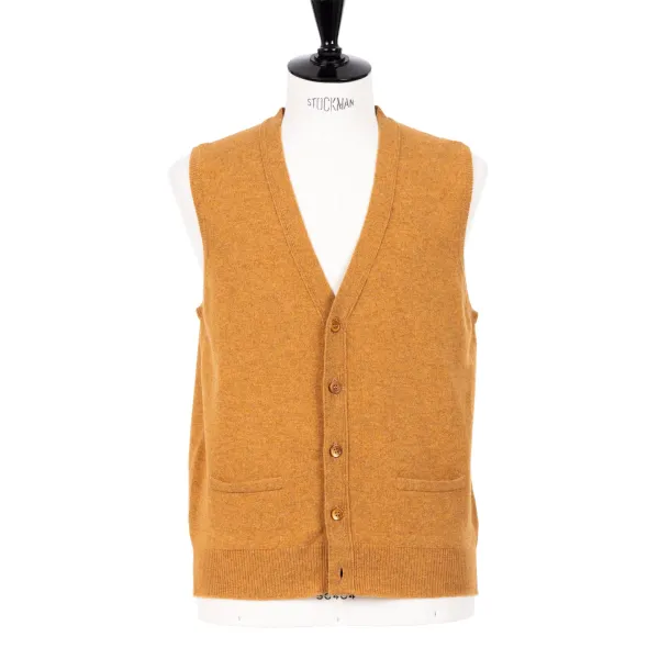 William Lockie Mj Exclusive: Knitted Vest "Rob Waistcoat" In Pure Geelong Lambswool -