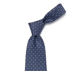 E. Marinella Mj Exclusive: Patterned Tie "Classico" Made Of Pure English Silk