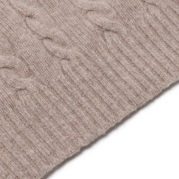 William Lockie Mj Exclusive: Pure Geelong Lambswool "Crew Cable-Rib" Sweater - 3 Ply