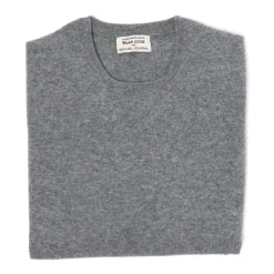 William Lockie Mj Exclusive: Vintage Crew Inset Sweater In Pure Super Geelong Lambswo