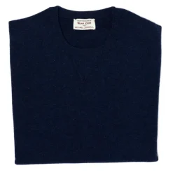 William Lockie Mj Exclusive: Vintage Crew Inset Sweater In Pure Super Geelong Lambswo