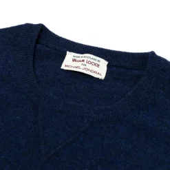 William Lockie Mj Exclusive: Vintage Crew Inset Sweater In Pure Super Geelong Lambswo
