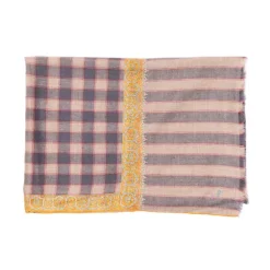 Yaser Shaw Mj Scarf "Amritsar" Made Of Finest Hand Embroidered Pashmina Cashmere
