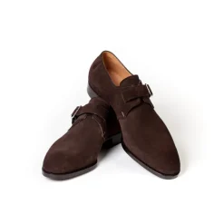 Saint Crispin's Monk Made Of Dark Brown Suede "Hunting"